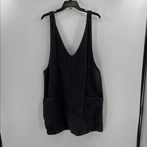 Free People Black Denim Skirt